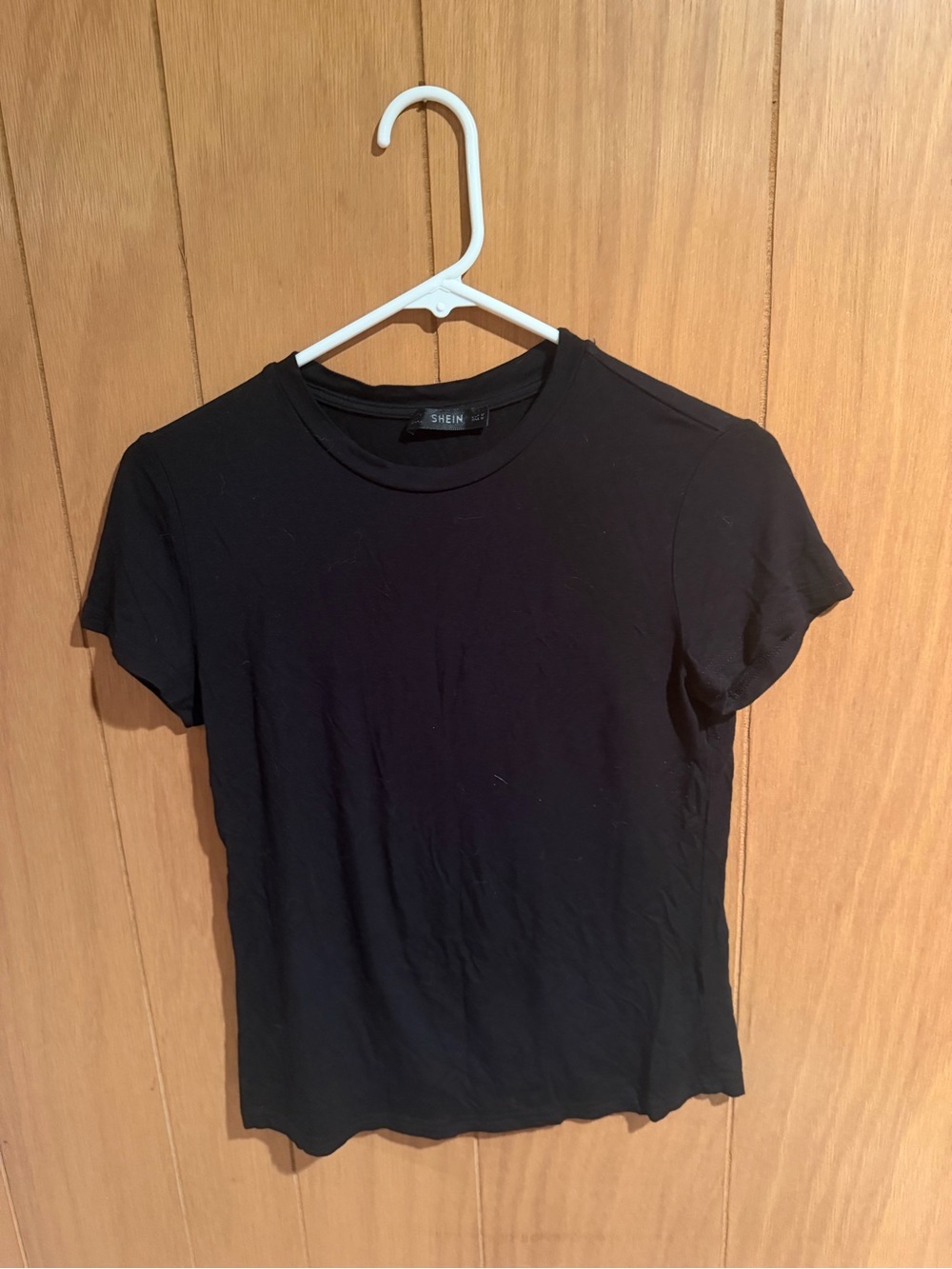 SHEIN Black Slim Crewneck Short Sleeve Tee